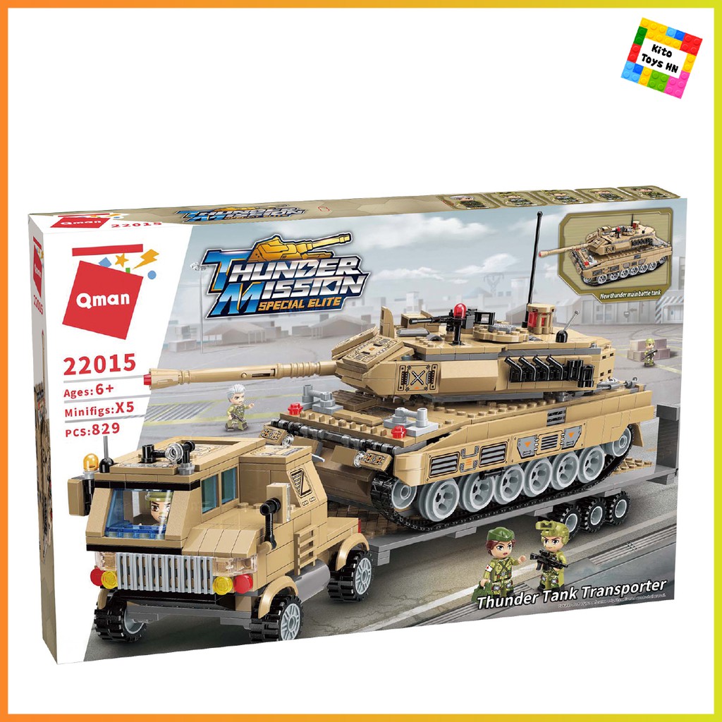 Bộ Đồ Chơi Lego Lắp Ráp Mô Hình Qman 22015 Xe Tank Đổ Bộ 829 Chi Tiết Cho Trẻ Từ 6 Tuổi
