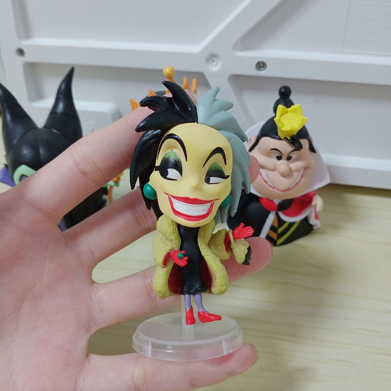 Set 6 Mô Hình Đồ Chơi Nhân Vật Maleficent Evil Queen Cruella de Vil Villains Ursula 101 Dalmatians
