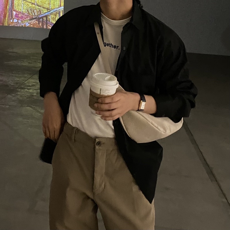 ÁO SƠ MI NAM - HEE BY OHI - Màu Đen Cotton 100%