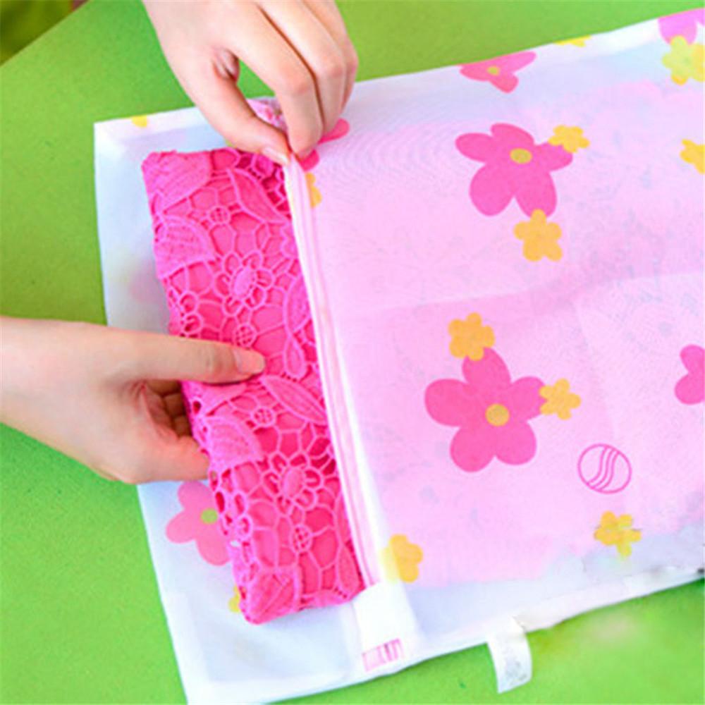 Túi Lưới Giặt Đồ Lót Họa Tiết Hoa