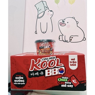 THÙNG 12 THỐ MÌ KOOL BBQ SƯỜN NƯỚNG KIỂU HÀN QUỐC