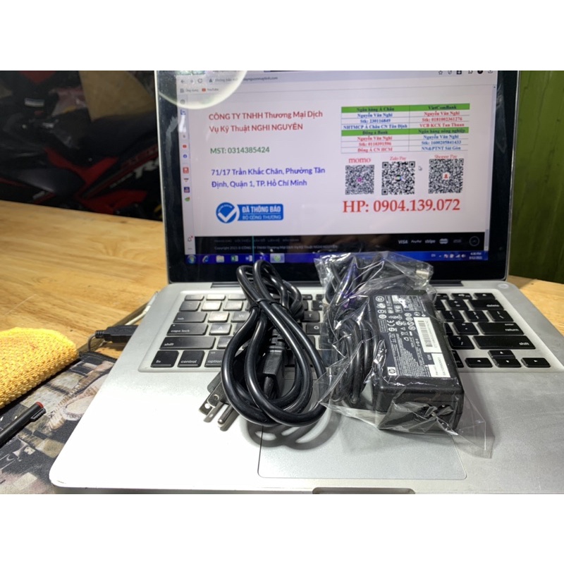 Sạc Laptop HP: 18.5V – 3.5A – 65W (chân kim)