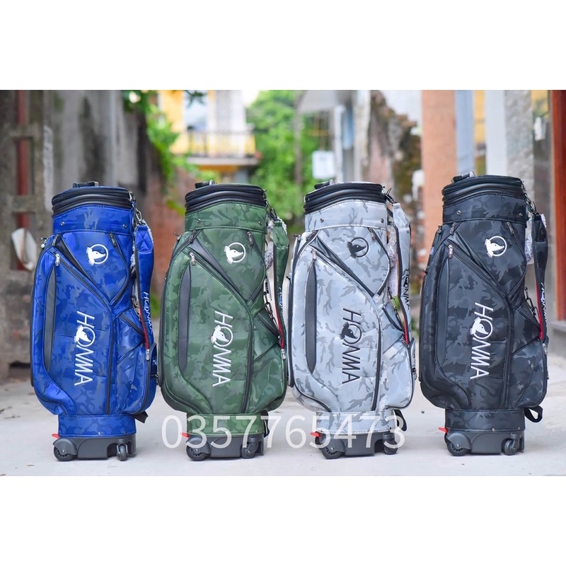 Túi đựng gậy golf bánh xe Titleist, Honma , Taylormade  - chất liệu vải cao cấp