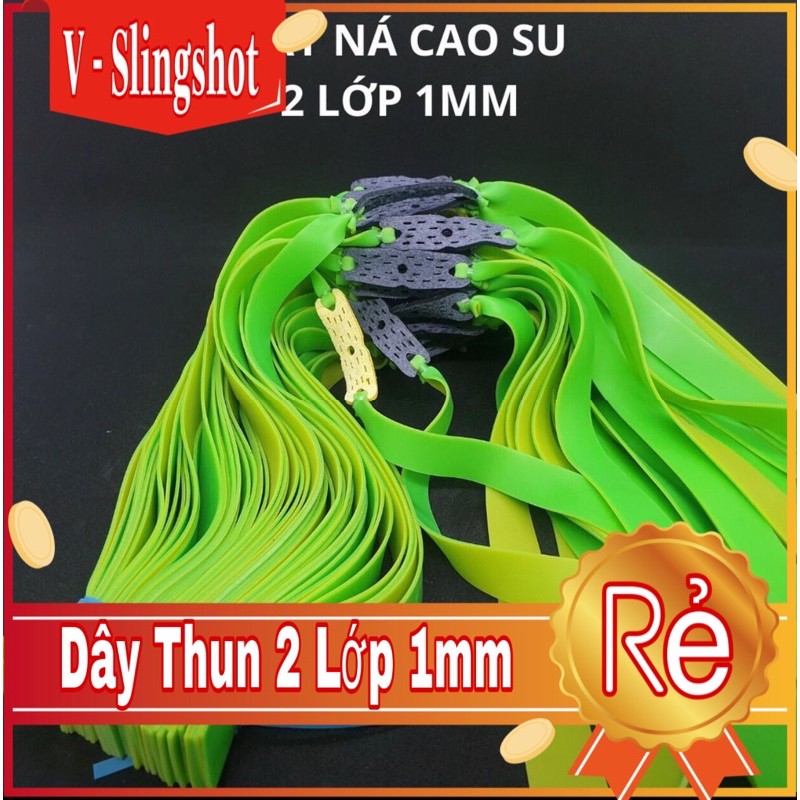 Dây Thun 2 Lớp 1MM ( Dây Thun Ná Cao Su 1li , 1ly ) Da 1 Lỗ Màu Xanh ( Precise )
