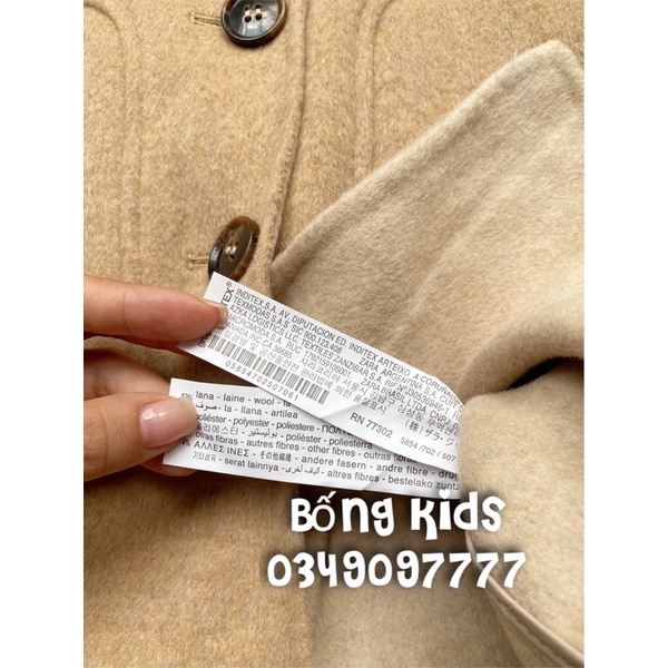 Áo Coat Dạ Bé Gái Be Cát ZR