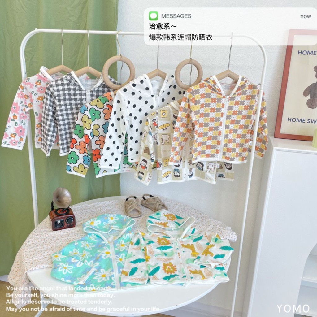 Áo Khoác Chống Nắng Vải Cotton Phối Lưới Mỏng In Họa Tiết Thời Trang Mùa Hè Mới Cho Bé Ly1830