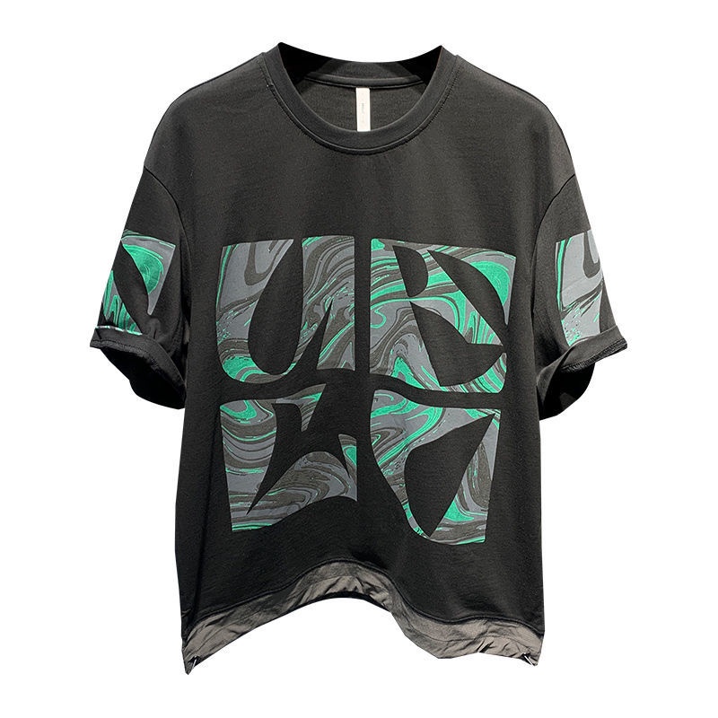 Áo Thun Tay Ngắn Dáng Rộng Phong Cách Hàn Quốc Dễ Phối Đồ Thời Trang Cho Nam