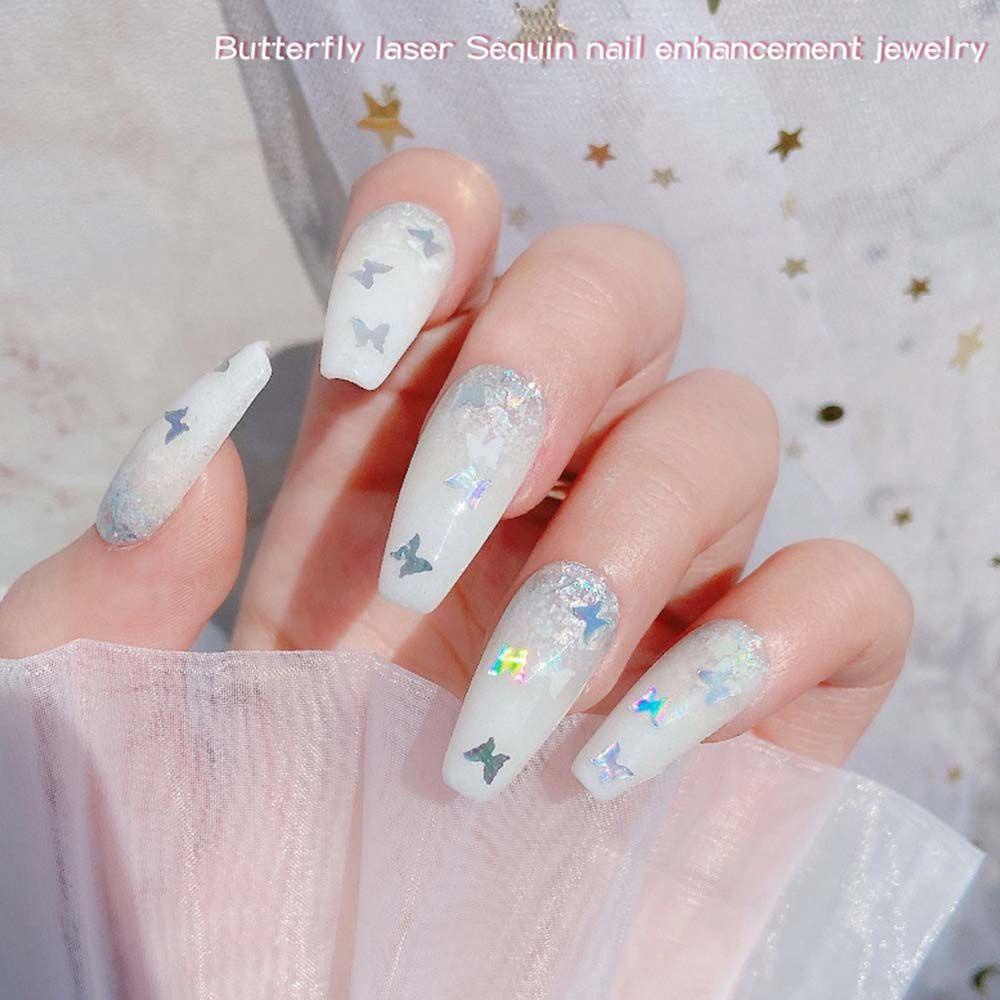Bộ Miếng Dán Trang Trí Móng Tay 3D Lấp Lánh Xinh Xắn