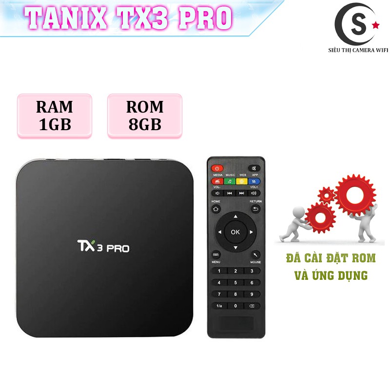 Android Tivi Box Tx3 Pro - Chip Lõi Tứ S905W - Ram 1GB - Rom 8GB ( Giá Hủy Diệt ) 5.0