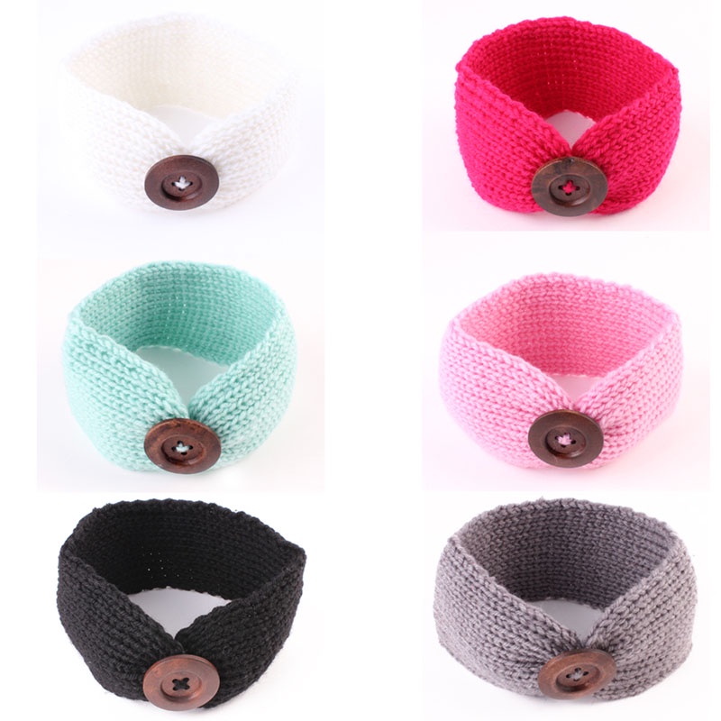 Băng Đô Đan Len Dễ Thương Dành Cho Bé Gái