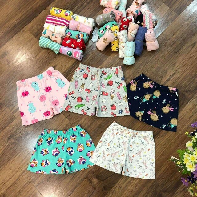 Quần đùi cho bé, quần đùi cotton mềm mát bé trai bé gái 8-20kg