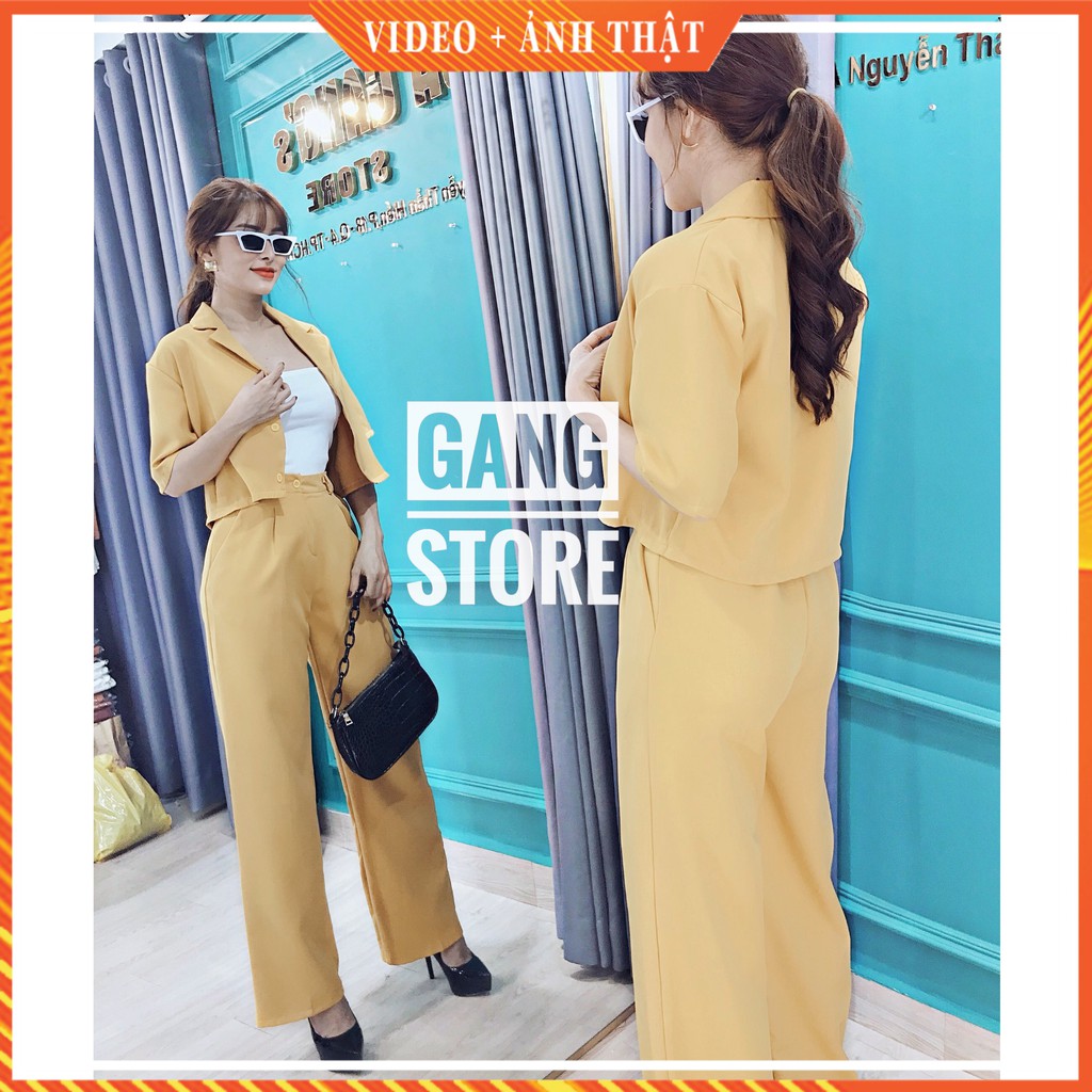 Bộ vest croptop nhiều màu Dưa Gang Store SCT01 chính hãng | BigBuy360 - bigbuy360.vn