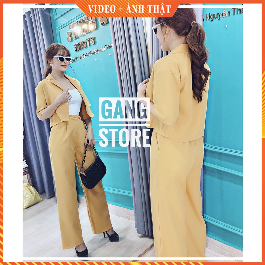 Bộ vest croptop nhiều màu Dưa Gang Store SCT01 chính hãng