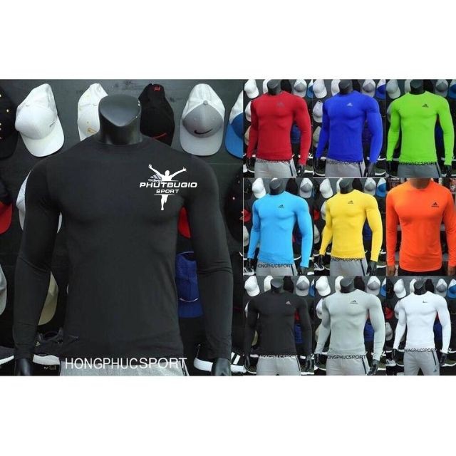 Áo Thun Nam Body Giữ Nhiệt Dài Tay Thể Thao, Đá Bóng Cực Đẹp, Áo Thun Lót Trong Giữ Nhiệt Phút Bù Giờ Sport
