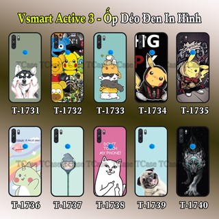 Ốp lưng Vsmart Active 3 dẻo đen in hình Tổng Hợp Mẫu Đẹp