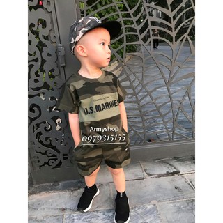 Bộ quần áo trẻ em phông rằn ri