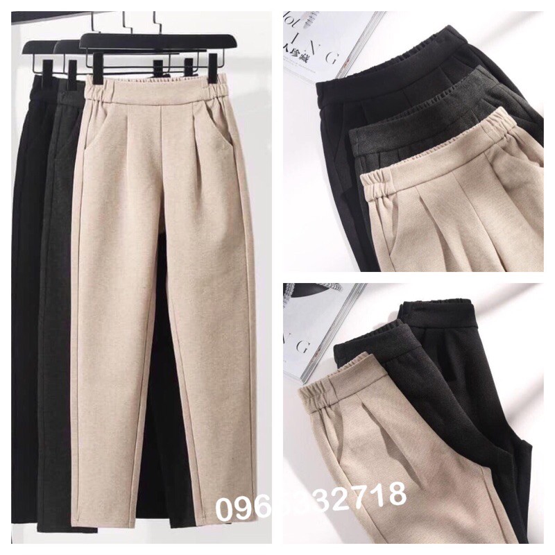 QUẦN DẠ NỮ BAGGY__CHẤT ĐẸP_ M01_chun nửa