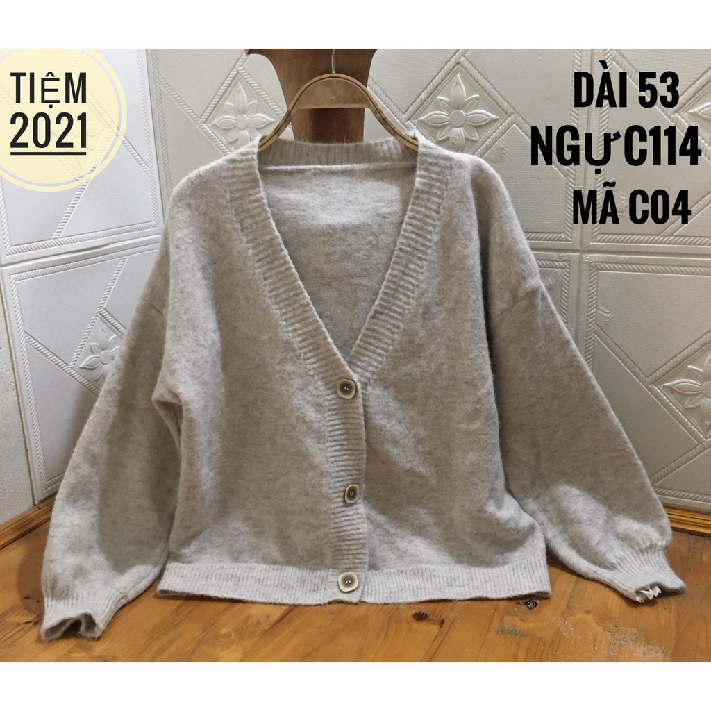 Áo khoác len, khoác cardigan hàng 2hand áo khoác cardigan độ mới 100% mã C07