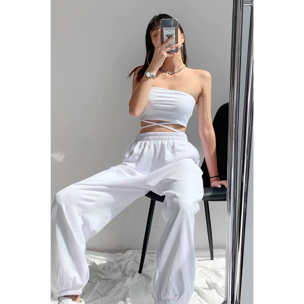 Áo Ống Croptop Đan Dây Eo Áo Kiểu Nữ Form Dáng Croptop Sexy
