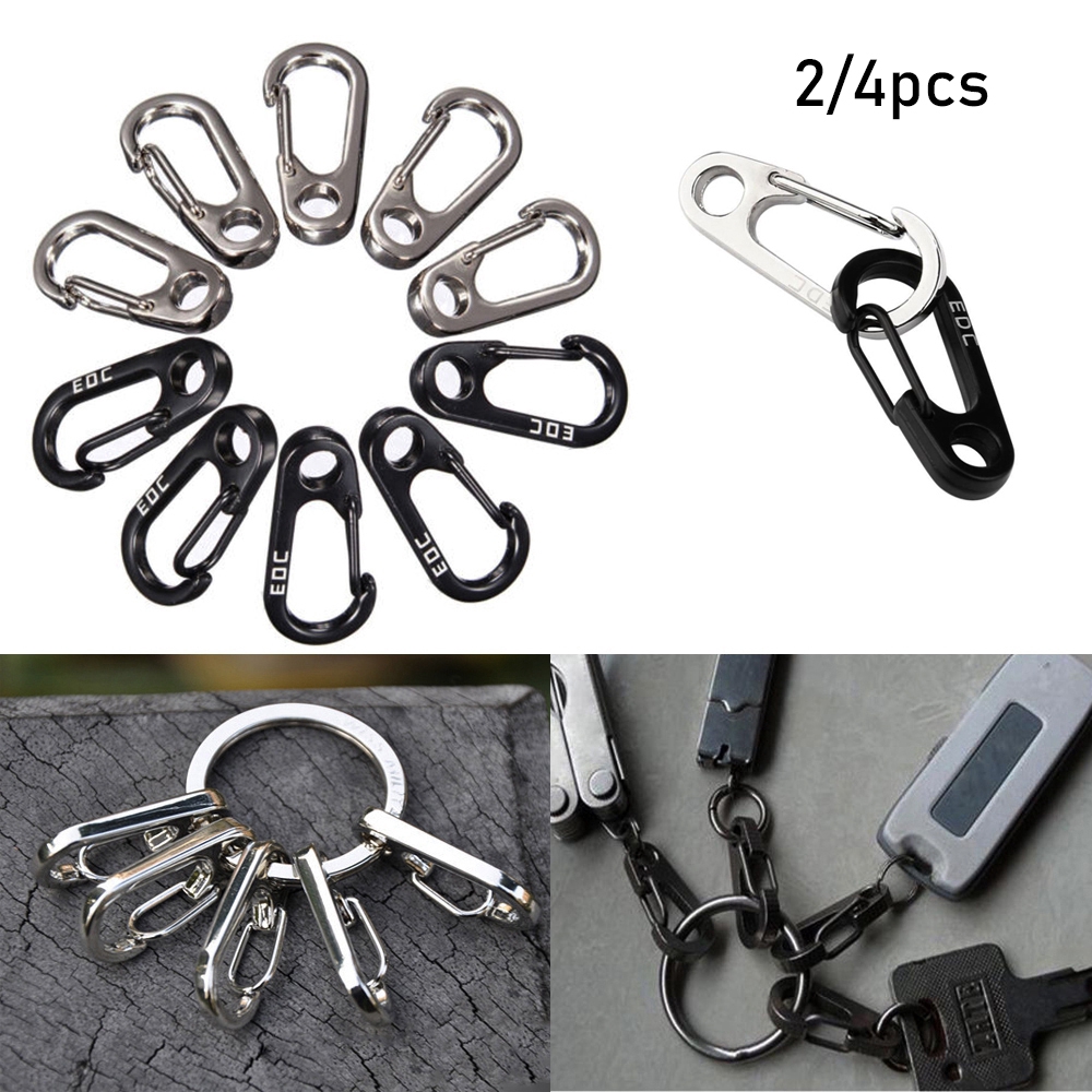 LETTER 2/4pcs Hang Buckle MIni Aluminum Alloy Safety Travel Tools Survival EDC Gear Outdoor Hook D Carabiner