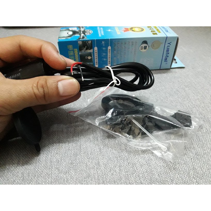 Sạc điện thoại gắn trên xe máy, cho Moto loại 1, khẩu trang đi phượt SIGATO