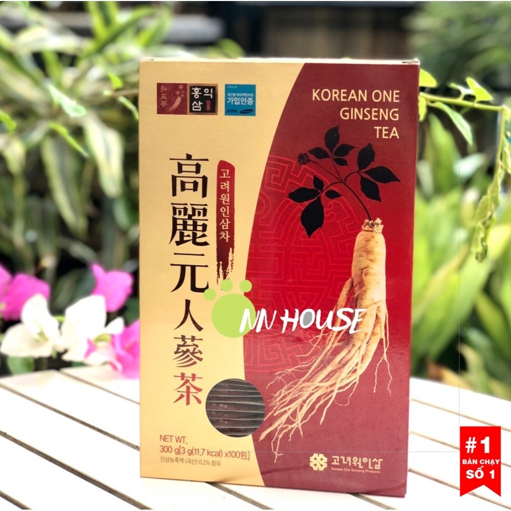 Trà hồng sâm Hàn Quốc - Korean One Ginseng Tea 100 gói loại đặc biệt - Thực phẩm cho sức khoẻ, sắc đẹp - NN HOUSE