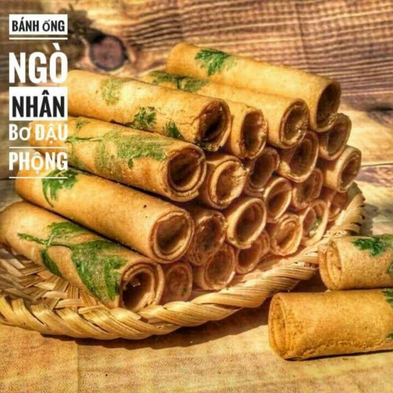 BÁNH ỐNG NGÒ NHÂN ĐẬU PHỘNG - Lùn Con Food