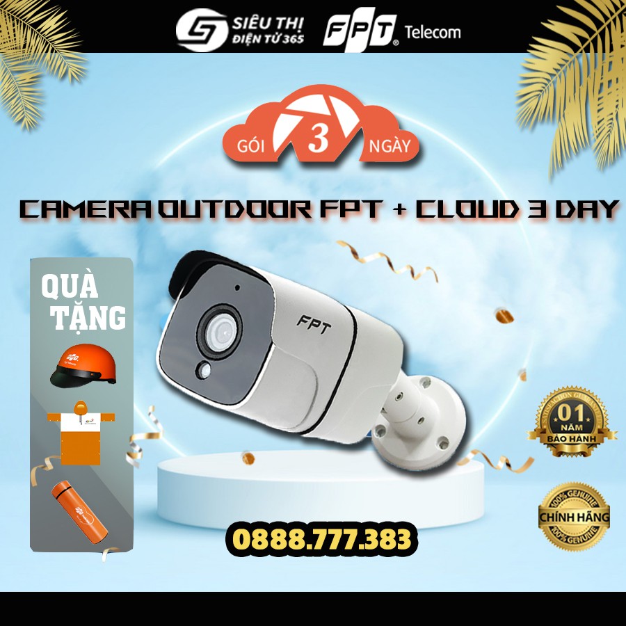 FPT Camera Cảnh Báo Chuyển Động Ngoài Trời Chính Hãng + Miễn Phí Gói Cloud [Chỉ Áp Dụng Tại TP.HCM] | BigBuy360 - bigbuy360.vn