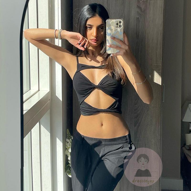 Áo Hai Dây Màu Trơn Thời Trang Mùa Hè Cho Nữ