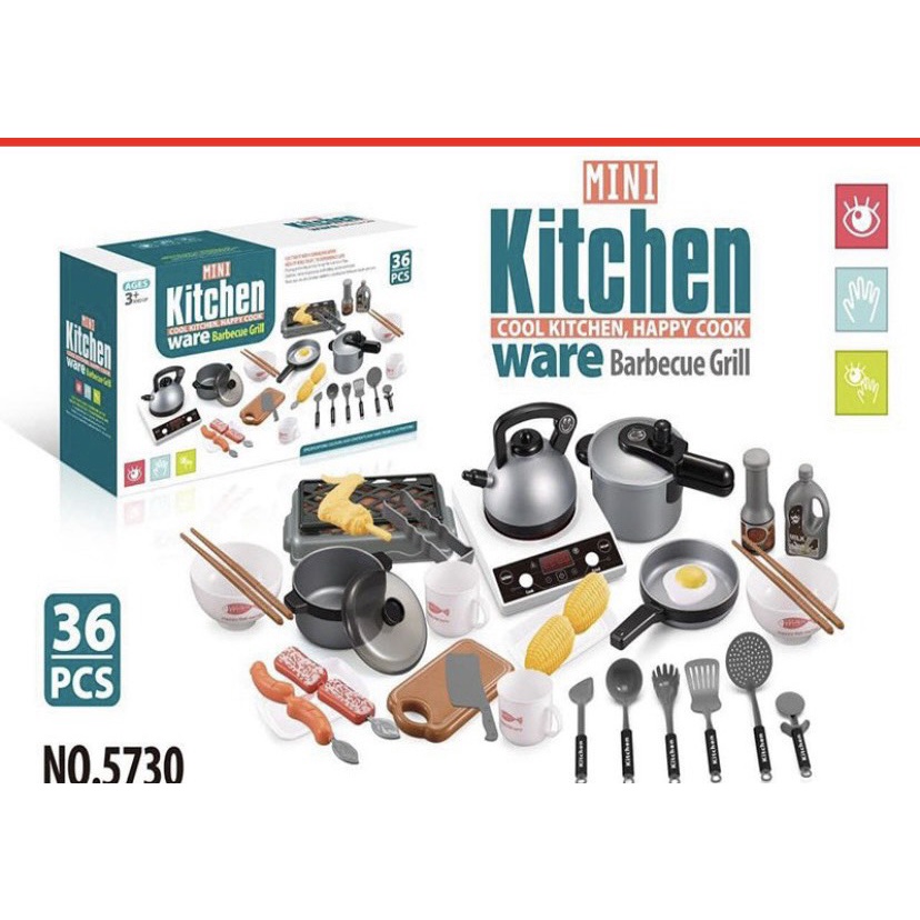 Bộ đồ chơi nấu ăn 36 món Kitchen Playset cho bé