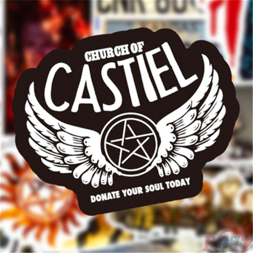 ❉Supernatural - Series 03 Stickers ❉ 50Pcs/Set TV Show SPN Winchester Sam & Dean Mixed Doodle Stickers