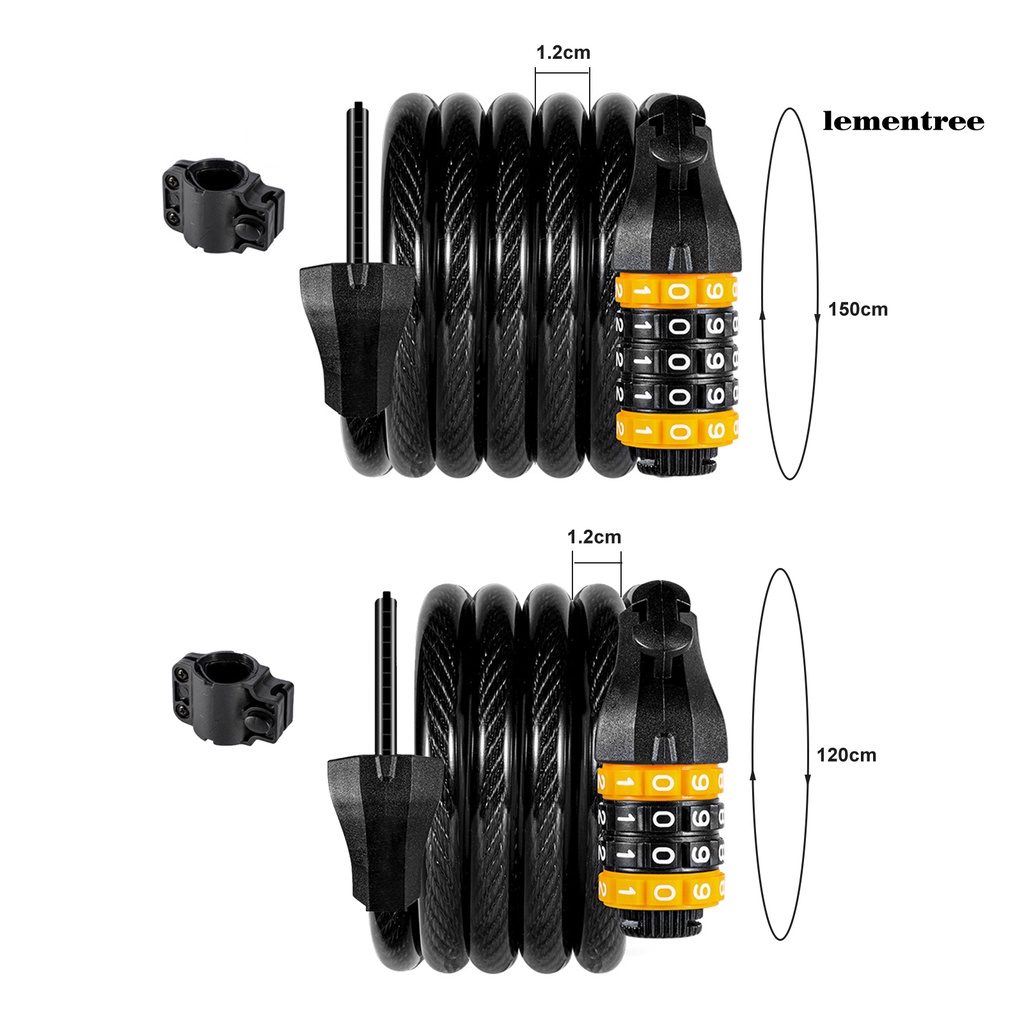 Khóa Xe Đạp Chống Trộm Chống Thấm Nước Có Thể Điều Chỉnh 5 Chữ Số