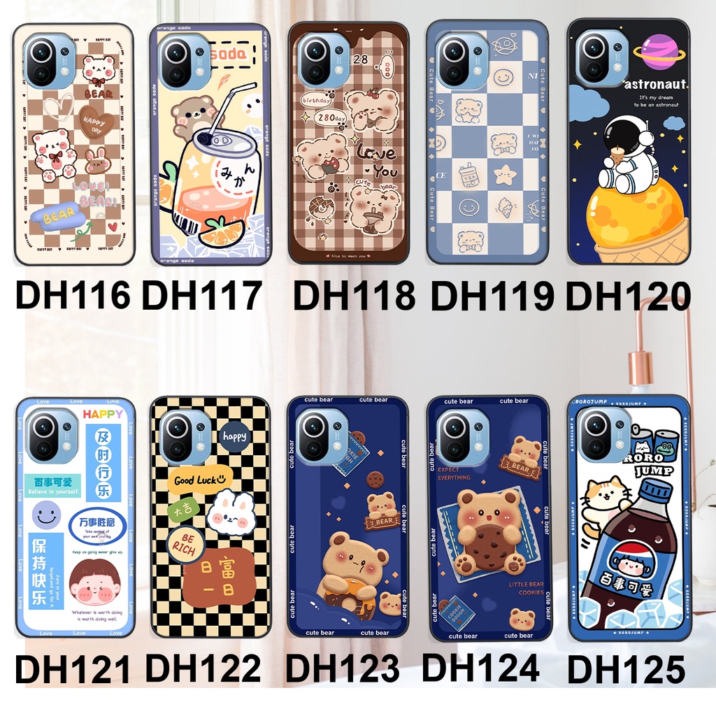 Ốp lưng Xiaomi MI 11 / MI 11 LITE in hình 3D GẤU cute be@r, soda, happy day cực hot ,thời thượng