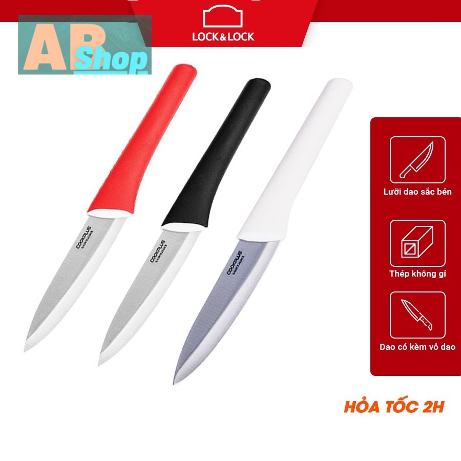 Dao Gọt Trái Cây Thép Không Gỉ Có Nắp Đậy Lock&Lock CKK501 - Hshop365