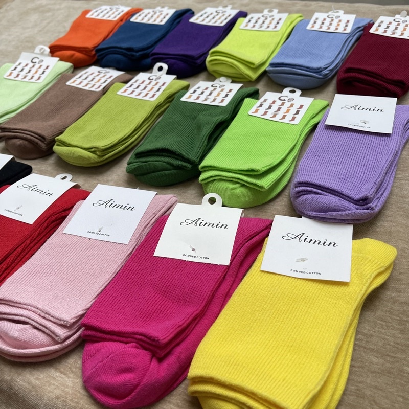 Tất vớ cổ cao chun nhún nam nữ cotton kháng khuẩn thời trang hàn quốc giá rẻ MRSOCKS VC012