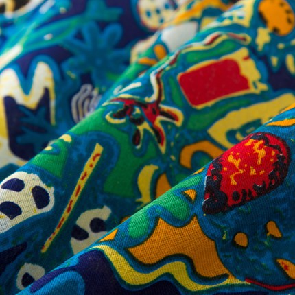 Vải cotton Lanh In Họa Tiết Thổ Cẩm Phong Cách Bohemian Dùng May Rèm / Khăn Trải Bàn diy