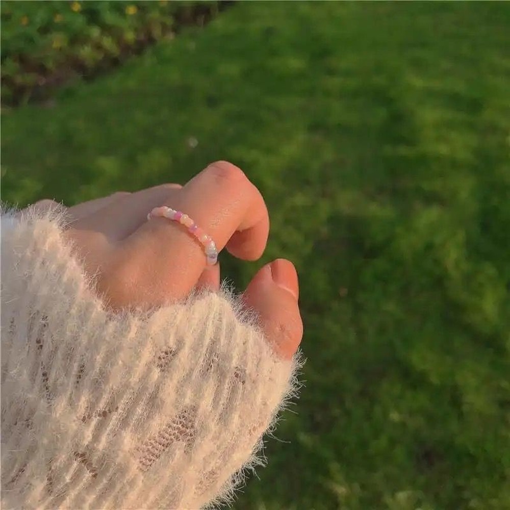 Nhẫn Co Giãn Nhiều Màu Sắc Cầu Vồng Thanh Lịch Quyến Rũ Dành Cho Nữ