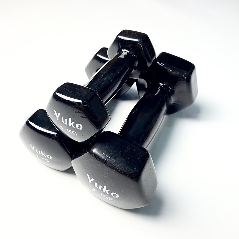 Tạ đơn tạ tay gang 3kg bọc cao su tập gym yoga chống trơn trượt, xước vỡ sàn