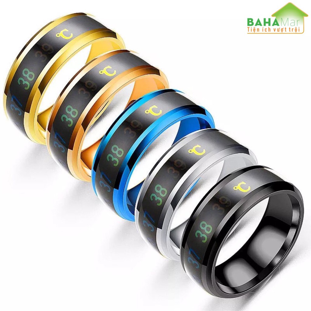 NHẪN TITAN THÔNG MINH ĐO NHIỆT ĐỘ CƠ THỂ, NHẠY CẢM VỚI CẢM XÚC CHỐNG THẤM NƯỚC "BAHAMAR" sử dụng tiêu chuẩn nhiệt băng