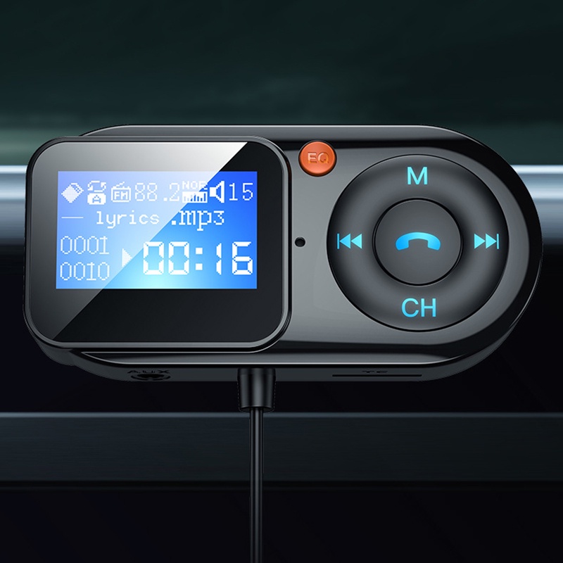 Car FM Transmitter Bluetooth 5.0 MP3 Player USB Type C Charging,BT-T1