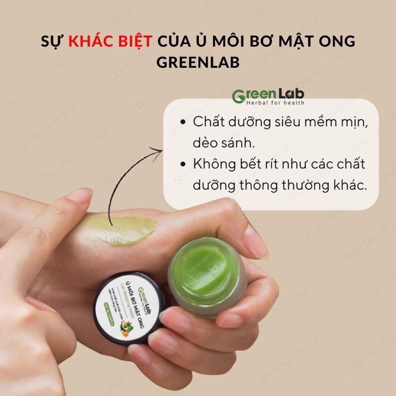 Ủ MÔI BƠ MẬT ONG - Giải pháp cho đôi môi khô,nẻ,thâm.