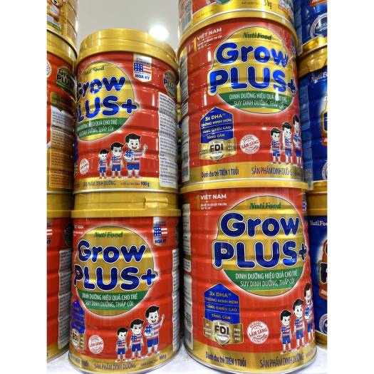 Combo 2 hộp sữa Nutifood Grow Plus đỏ 900g 12/2024