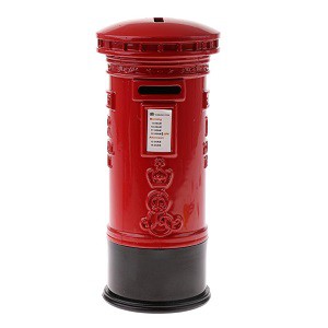 Thùng thư đỏ biểu tượng của London (18cm), trang trí decor vintage độc đáo