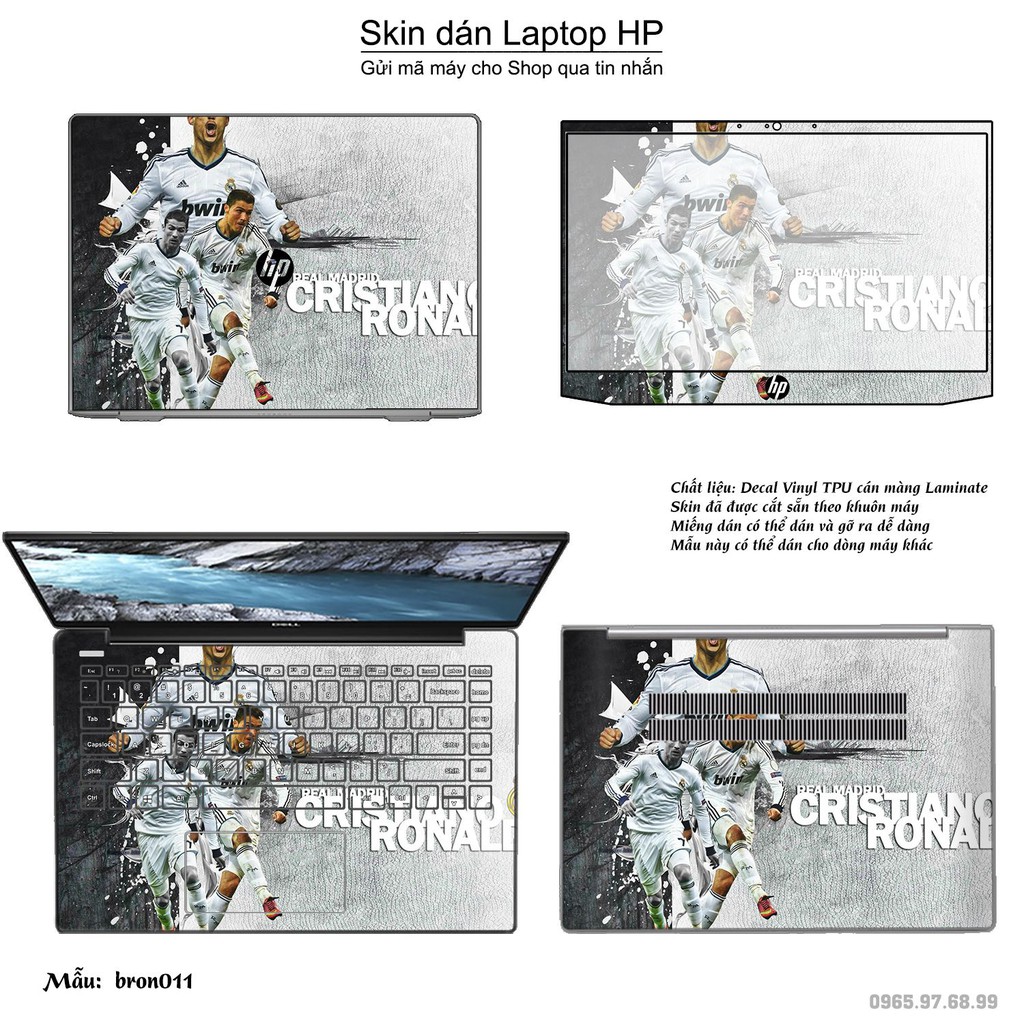 Skin dán Laptop HP in hình Ronando (inbox mã máy cho Shop)