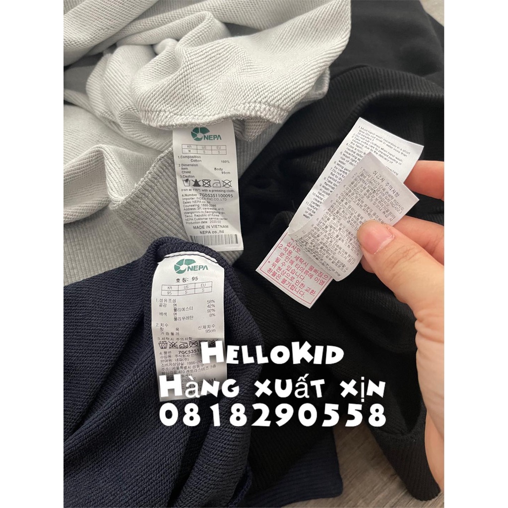 A571 - Áo nỉ da cá nepa chữ sau nam nữ