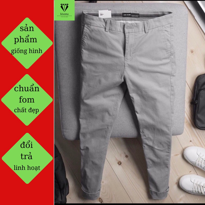 Quần KAKI nam trơn cao cấp kiểu hàn quốc đẹp màu đen ,xám giá rẻ TCS 12