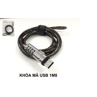 Khóa số laptop usb dài 1m8