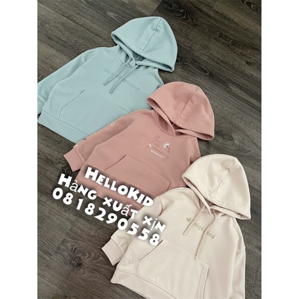 A406 - Áo nỉ hoodie nhiều màu bé gái