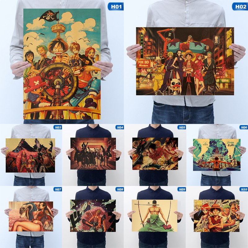 Tmdbyx Poster in hình anime One Piece phong cách cổ điển dùng trang trí