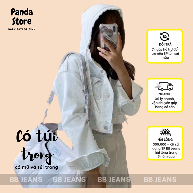 Áo khoác kaki nữ hoàng mẫu mới có mũ và túi trong đặc biệt form lững 38-58kg tại Panda Store